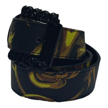 范思哲腰带正品, Versace | Leather belt baroque buckle h. 3 cm商品图片 