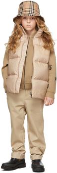 burberry羽绒服, Burberry | Kids Beige Down Horseferry Puffer Vest商品图片 