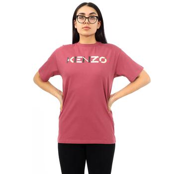 推荐Kenzo Ladies Blackberry Logo Oversized Cotton T-shirt, Size Large商品