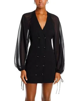 FRAME | Sheer Sleeve Blazer Dress 