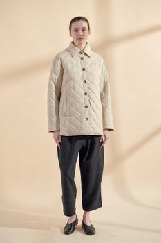 推荐Quilted Button Down Shirts Jacket商品