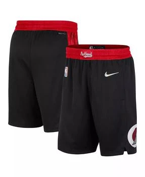 NIKE | Men's Black and Red Portland Trail Blazers 2021/22 City Edition Swingman Shorts,商家Macy's,价格¥492