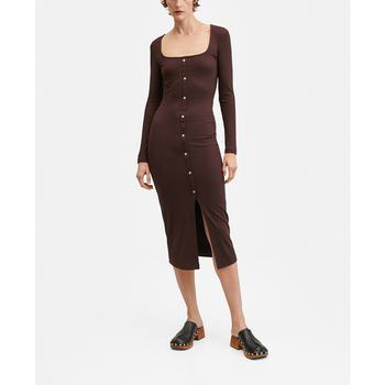 Mango | Women's Ribbed Knit Dress商品图片,5.1折