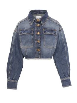 PINKO | Pinko Cropped Denim Jacket,商家Cettire,价格¥2718