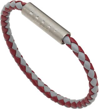 Marni | Red & Grey Braided Bracelet商品图片,3折