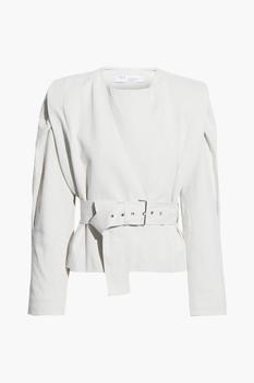IRO | Polka belted cotton and linen-blend twill jacket商品图片,3折