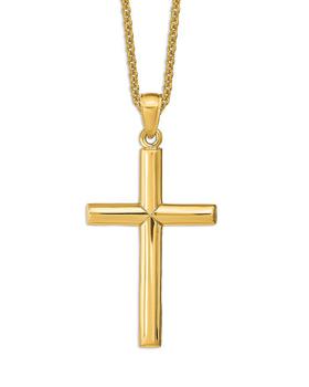 商品Bloomingdale's | Polished Cross Pendant Necklace in 14K Yellow Gold, 20" - 100% Exclusive,商家Bloomingdale's,价格¥17249图片