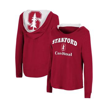 Colosseum | Women's Cardinal Stanford Cardinal Catalina Hoodie Long Sleeve T-shirt商品图片,7.9折