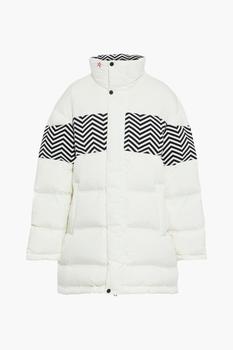 推荐Polar crochet knit-paneled quilted down ski jacket商品