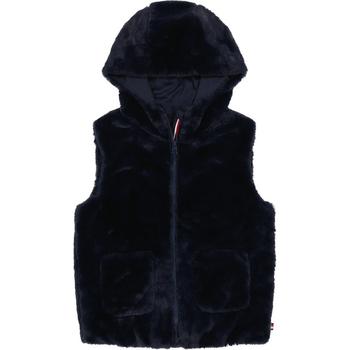 商品Big Girls Faux Fur Hooded Zip-Up Vest图片