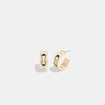 Coach | Coach Outlet Signature Enamel Huggie Earrings,商家Premium Outlets,价格¥315