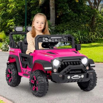 Hivvago | 12V Electric Kids Ride on Truck with Remote Control and Music-Pink,商家Premium Outlets,价格¥1449