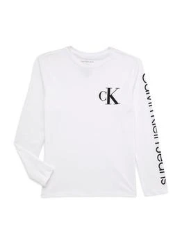 Calvin Klein | Boy's Logo Long Sleeve Tee,商家Saks OFF 5TH,价格¥160