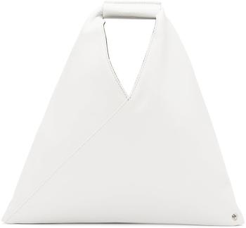 MAISON MARGIELA | White Faux-Leather Mini Triangle Tote商品图片,3.6折