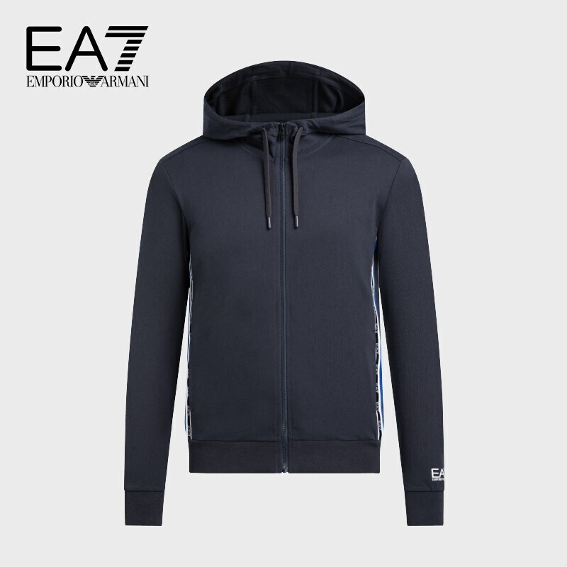 Emporio Armani | EMPORIO ARMANI 男士深蓝色拉链连帽卫衣 6KPM67-PJ05Z-1578商品图片,独家减免邮费