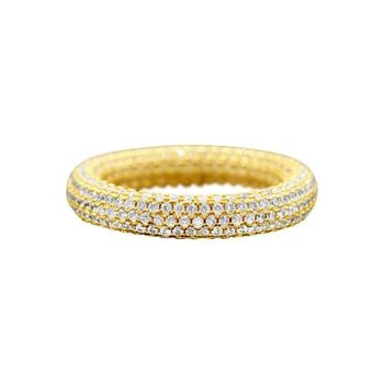 ADORNIA | Crystal Eternity Rounded Band Ring gold,商家Premium Outlets,价格¥325