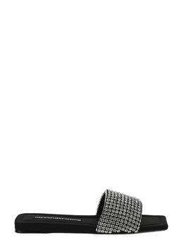 Alexander Wang | Anya Crystal Flat Slide商品图片,额外9折, 额外九折