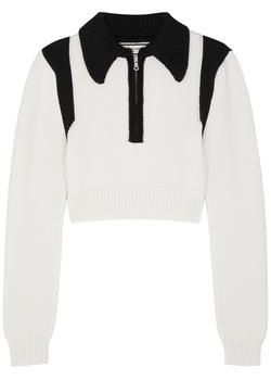 推荐Panelled half-zip wool jumper商品