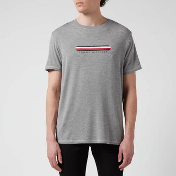 推荐Tommy Hilfiger Men's Centre Logo Crewneck T-Shirt - Medium Grey Heather商品