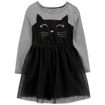 商品Carter's | Toddler Girls Long Sleeve Halloween Cat Tutu Dress,商家Macy's,价格¥147图片
