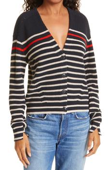 product Women's Ann Stripe Cotton & Cashmere Cardigan image