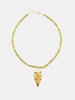 Hermina Athens | Before Sunrise jade & gold-vermeil necklace,商家MATCHES,价格¥1044