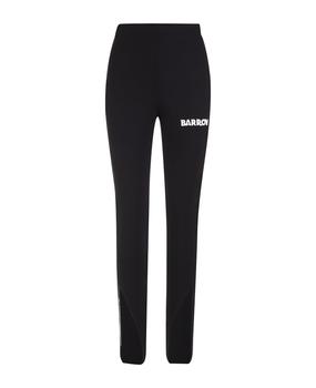 紧身裤男, BARROW | Woman Black Leggings With Gaiters And White Logo商品图片 9.2折