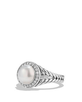 商品Albion Cultured Freshwater Pearl Ring with Diamonds图片