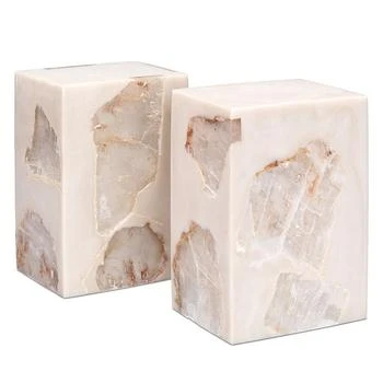 Slab Stone Bookends, Set of 2