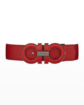 推荐Men's Reversible Adjustable Gancini Leather Belt, 40mm商品