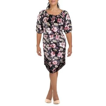 推荐24/7 Comfort Womens Plus Velvet Floral Midi Dress商品