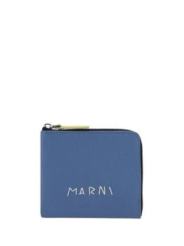 Marni | Marni Logo Embroidered Zipped Wallet,商家Cettire,价格¥2139