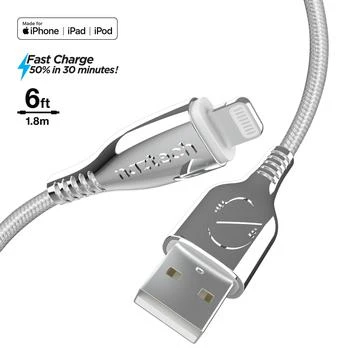 Naztech | Naztech Titanium USB to MFi Lightning Braided Cable 6ft,商家Premium Outlets,价格¥214