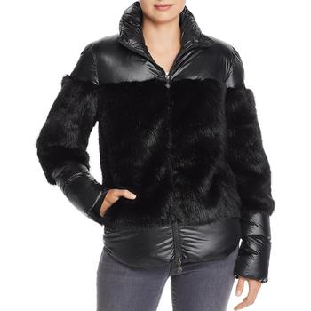 推荐SNOWMAN Womens Down Faux Fur Puffer Jacket商品