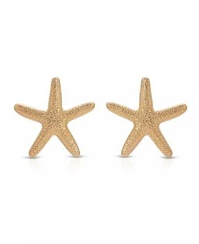 Ettika Jewelry | 18k Gold Plated Zinc Starfish Large Statement Stud Earrings,商家Macy's,价格¥524