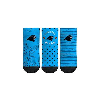 商品Rock 'Em | Toddler Boys and Girls Socks Carolina Panthers #1 Fan 3-Pack Crew Socks Set,商家Macy's,价格¥154图片