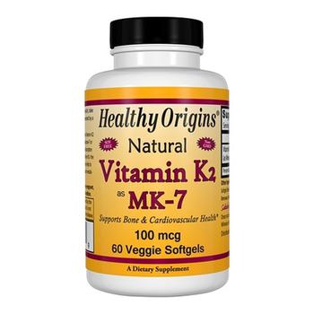 商品Healthy Origins Natural Vitamin K2 MK7 100 mcg Vegetarian Softgels, 60 Ea图片