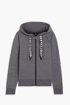 商品DKNY | Cotton-blend fleece zip-up hoodie,商家THE OUTNET US,价格¥315图片