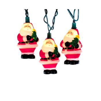 商品Kurt Adler | UL 10-Light 3-Inch Santa with Tree Light Set,商家Macy's,价格¥922图片