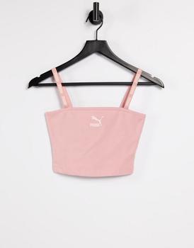 推荐Puma small logo bralette in rose商品