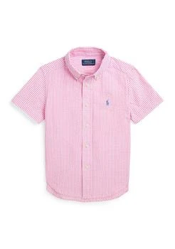 Ralph Lauren | Lauren Childrenswear Boys 2 7 Striped Seersucker Short Sleeve Shirt,商家Belk,价格¥209