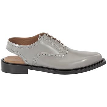巴宝莉鞋板鞋, Burberry | Cloud Grey Leather Slingback Oxford Brogue Shoes商品图片 7折