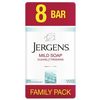 Jergens | Mild Soap - 8 Bar Pack商品图片,独家减免邮费
