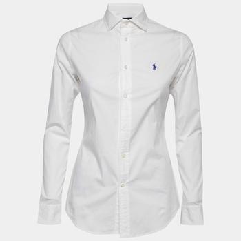 推荐Polo Ralph Lauren White Cotton Slim Fit Button Front Shirt S商品
