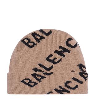 巴黎世家帽子价格, Balenciaga | Virgin Wool Logo Beanie商品图片 