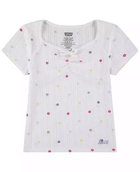 Levi's | Little Girls Ribbed Ditsy Cap Sleeve Top,商家Macy's,价格¥64