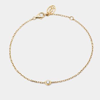 推荐Cartier D'Amour Diamond 18k Yellow Gold Small Model Bracelet商品