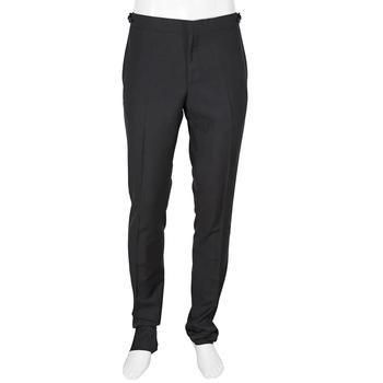 product Burberry Slim Fit Wool Mohair Evening Trousers in Black image