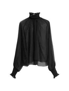 Dolce & Gabbana | Sheer High Neck Chiffon Silk Blouse,商家Saks Fifth Avenue,价格¥13951