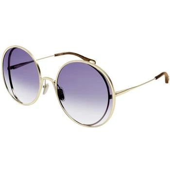 推荐Chloe Women's Sunglasses - Violet Gradient Lens Metal Frame | CH0037SA-30009908005商品